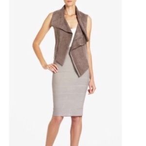 BCBG Suede Textured Vest
